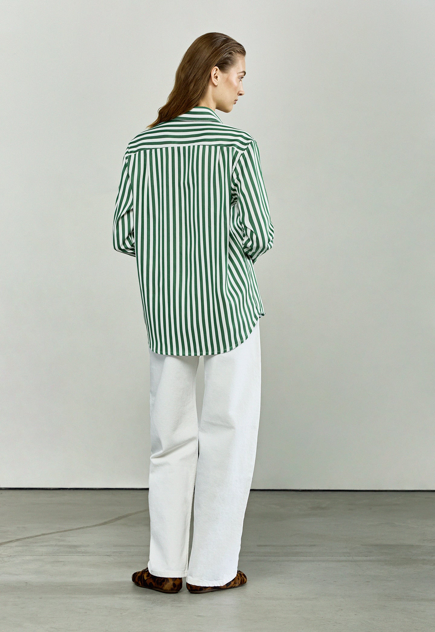 The Boyfriend in Emerald Green stripes