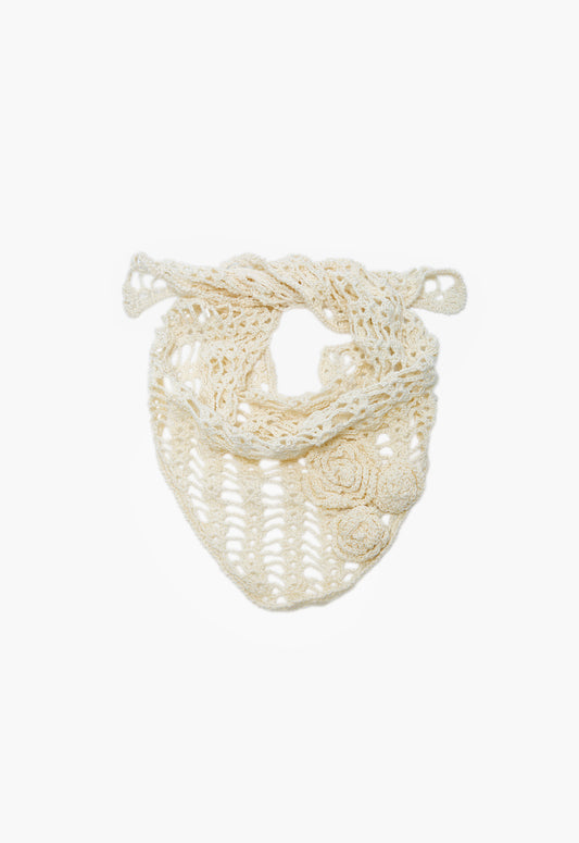 Crochet Bandana in Cream