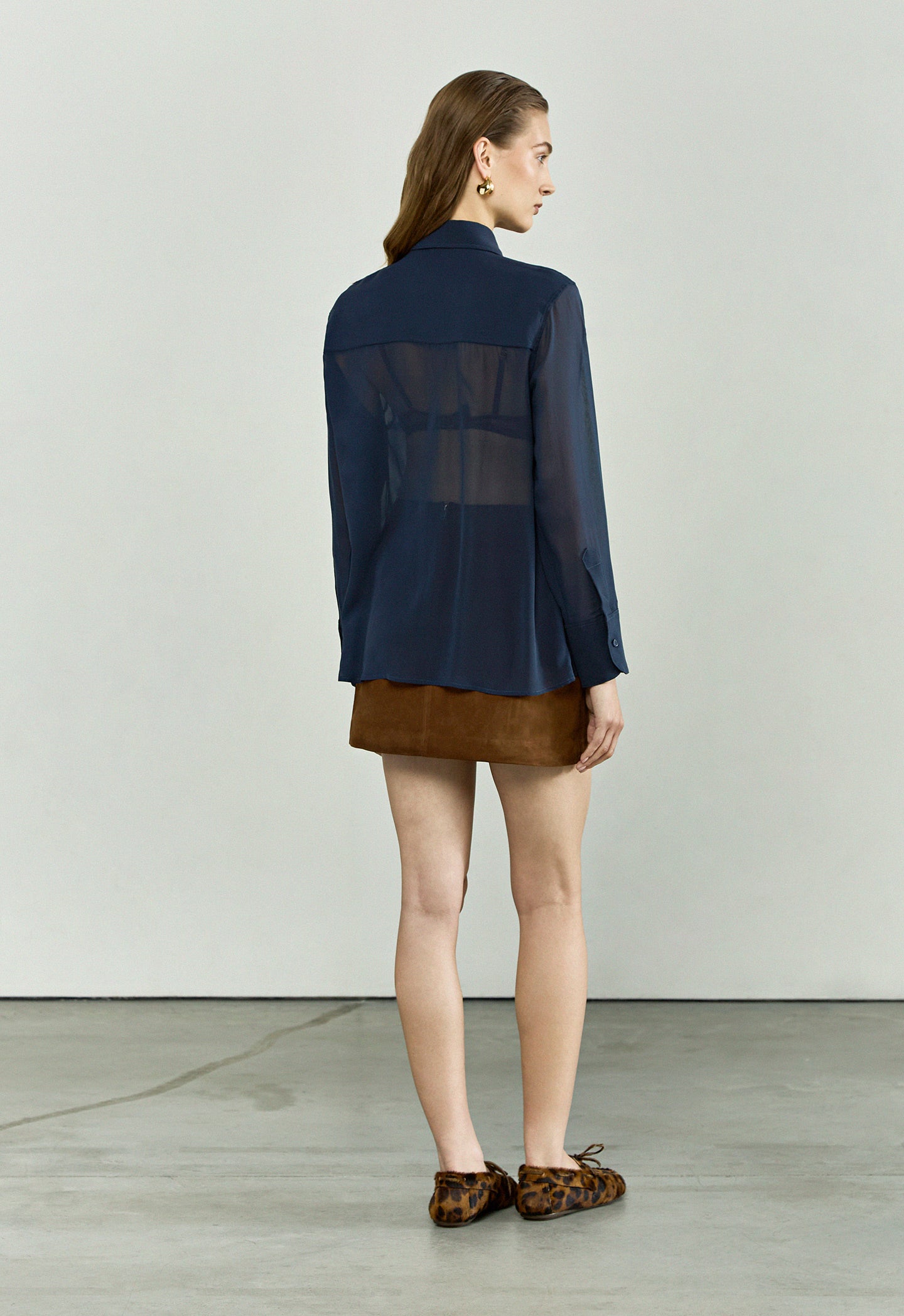 The Wilfred in Navy Blue Silk