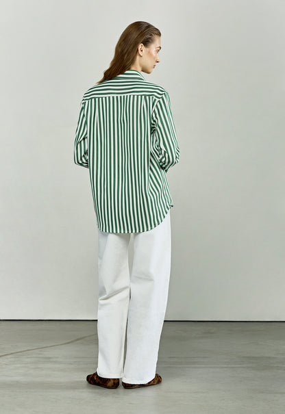 The Boyfriend in Emerald Green stripes