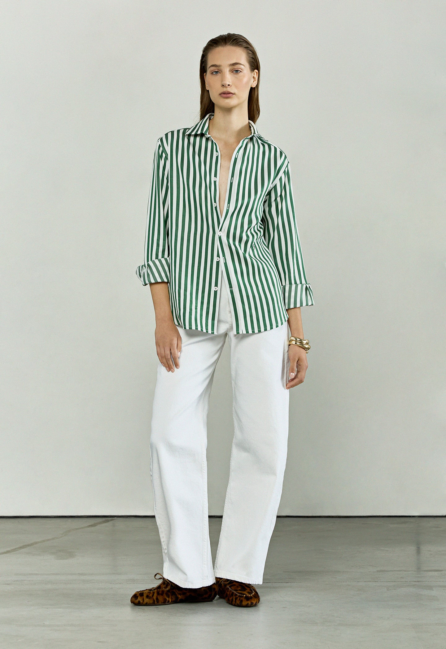 The Boyfriend in Emerald Green stripes