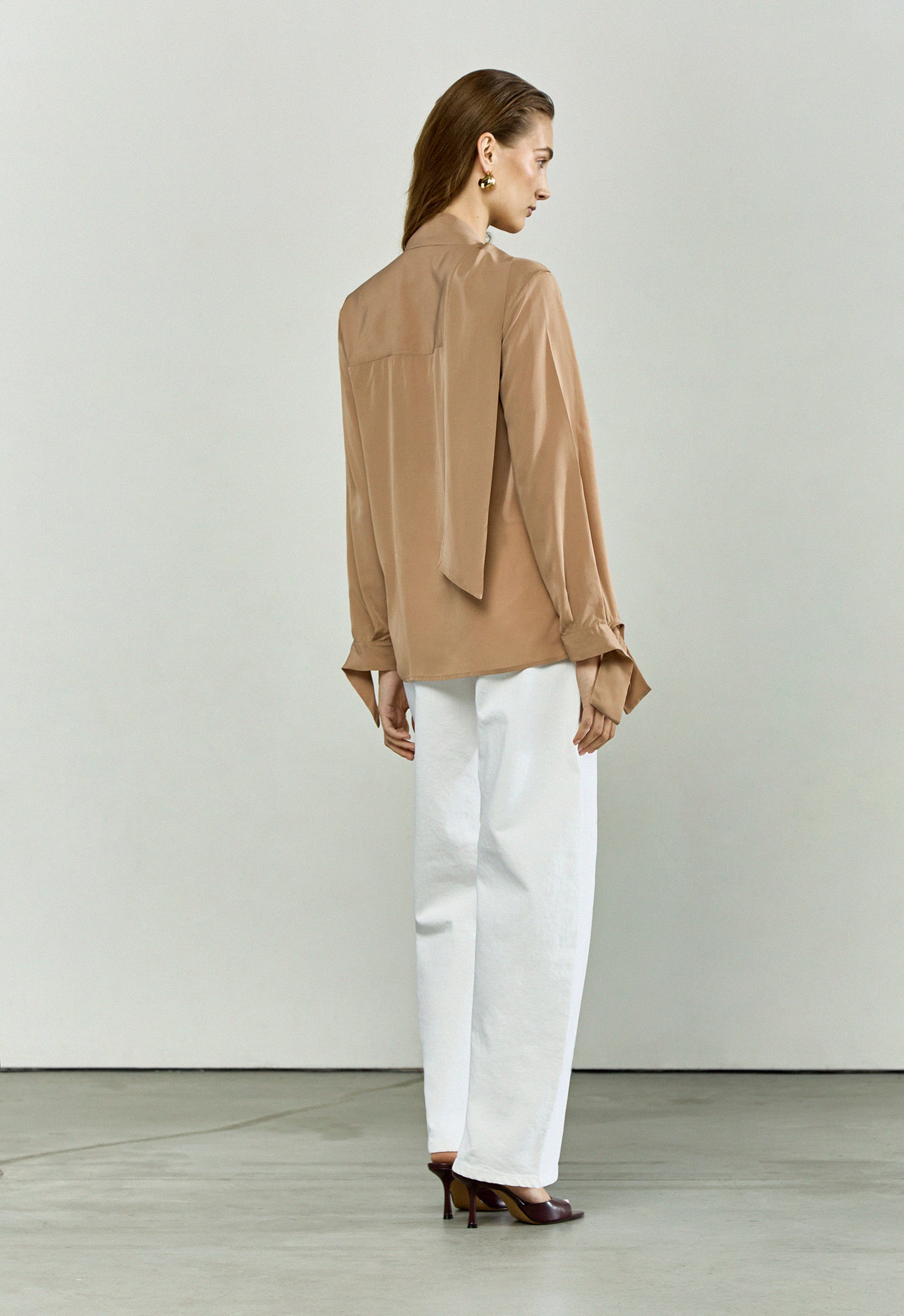 The Poet Blouse in Rose Camel