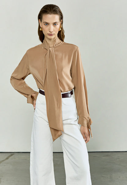 The Poet Blouse in Rose Camel