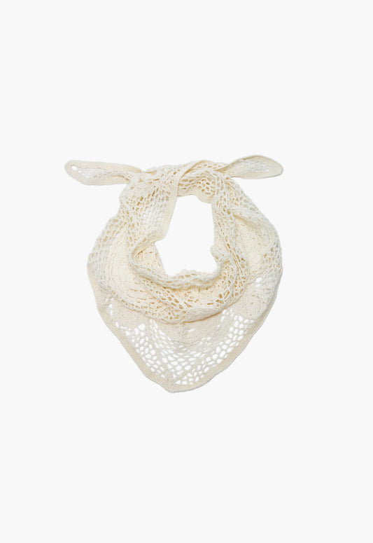 Crochet Scarf in Cream